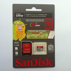 Brand New SanDisks Ultra 16GB microSDHC Class 10 UHS-1 Memory Card 30MB s with A
