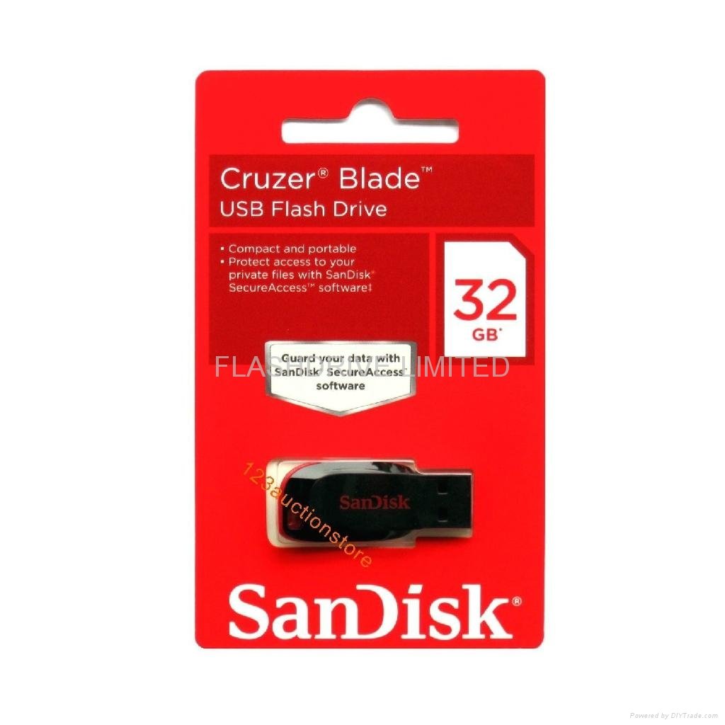 Brand New SanDisks Cruzer Blade SDCZ50 32GB USB 2.0 Flash Drive