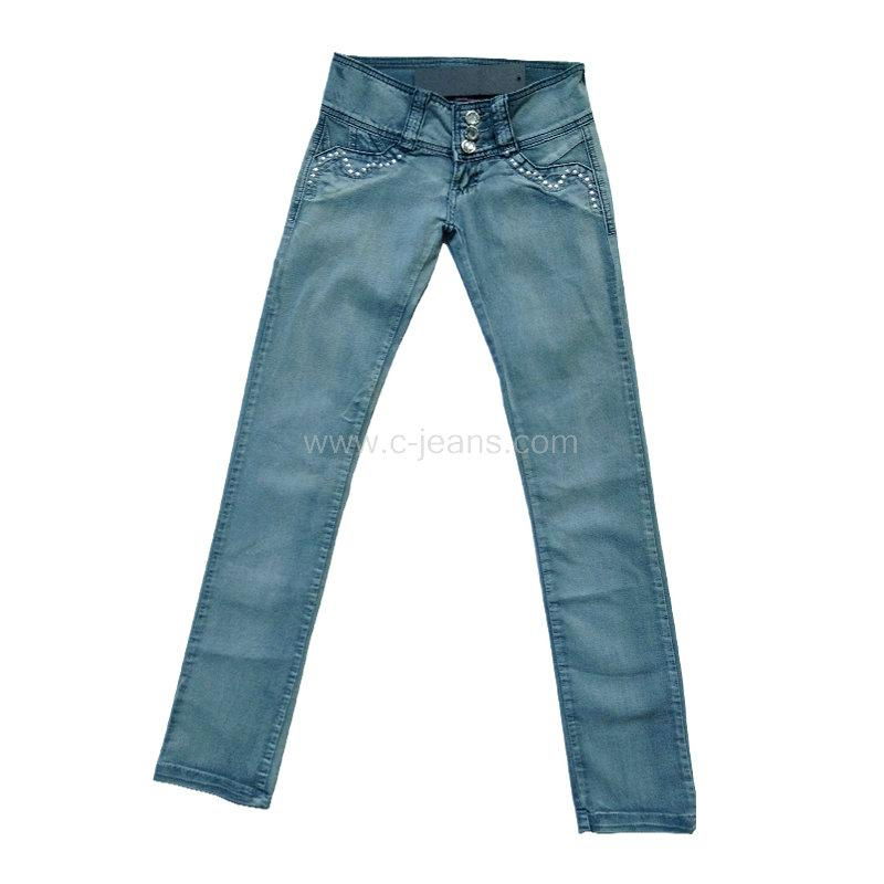 Wholesale Peru Denim Jeans Women Stretch Skinny Denim Jeans