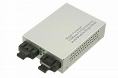 10 / 100 Fiber Optic Media Converter With 1 FE Port & 100M fiber port