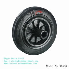 8" Rubber wheel for waste bin  