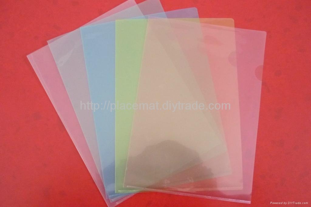 wholesale plastic different colors L shaped file folder 