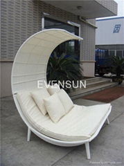 garden furniture rattan sunbed 