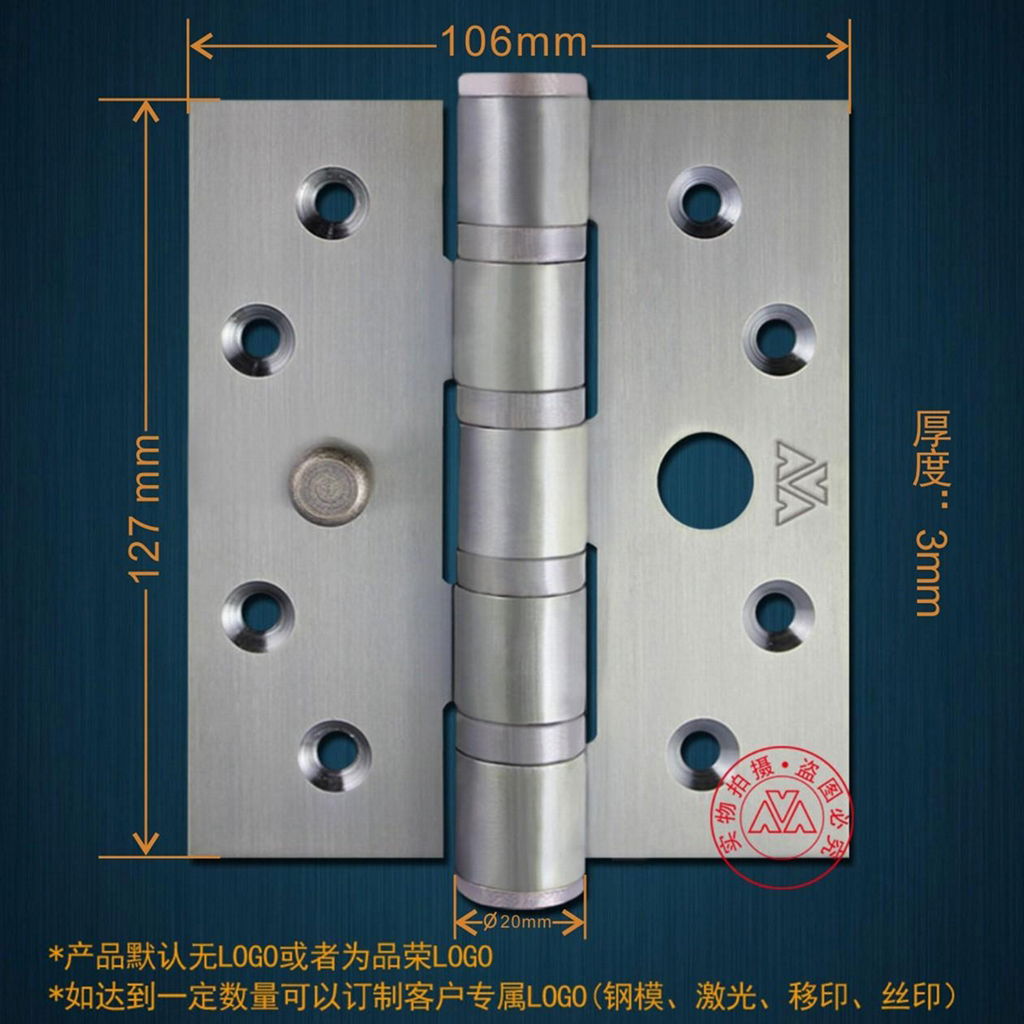 304 Stainless Steel Hinge 5'' Ball Bearing Hinge 5