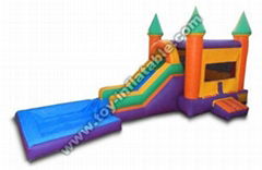 inflatable water game slide