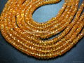 Mandarine Garnet Gemstone Faceted Roundelle Beads 1