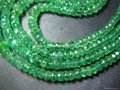 Emerald Gemstone Faceted Roundelle Beads