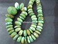 Tibetan Turquoise Faceted Roundelle Beads 1