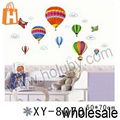 Colorized Hot-air BalloonDesign Decoration DIY Removable PVC Decals Wall Sticker