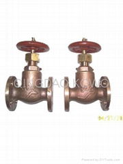 Marine bronze screw down check globe valve JIS F7351 5K