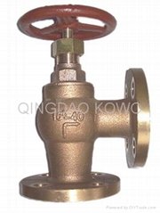 Marine bronze screw down check angle valve JIS F7410 16K