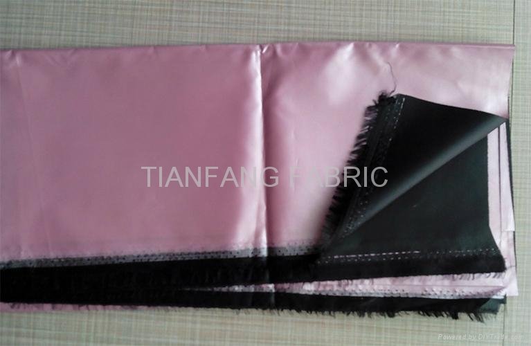 190T Polyester Black  with Color Adhesive Coating