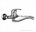 Wall Mounted Brass Kitchen Faucets Sink