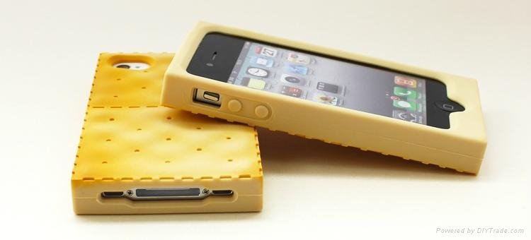 创意苹果配件4S苏打饼干硅胶套iPhone5全包围保护壳 2