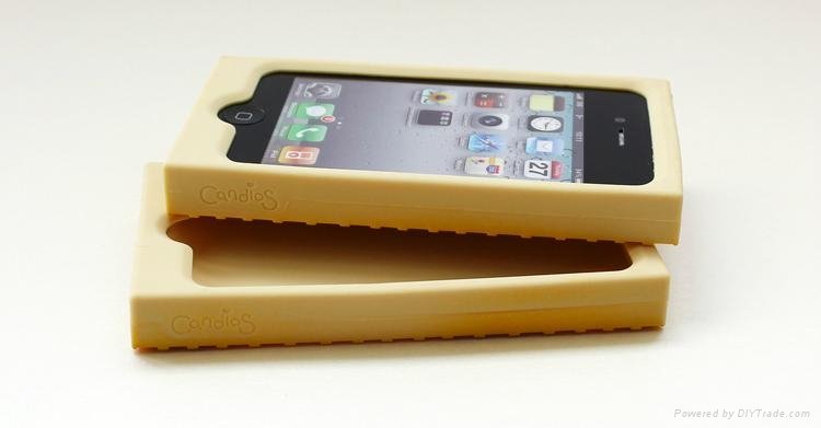 创意苹果配件4S苏打饼干硅胶套iPhone5全包围保护壳 4