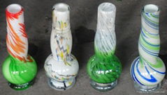 hand blown glass hookahs & sandblasted effect bongs