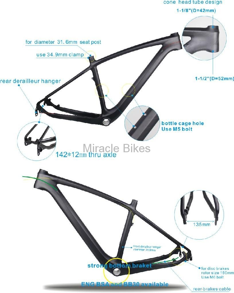 Carbon bicycle frame china mtb carbon  2
