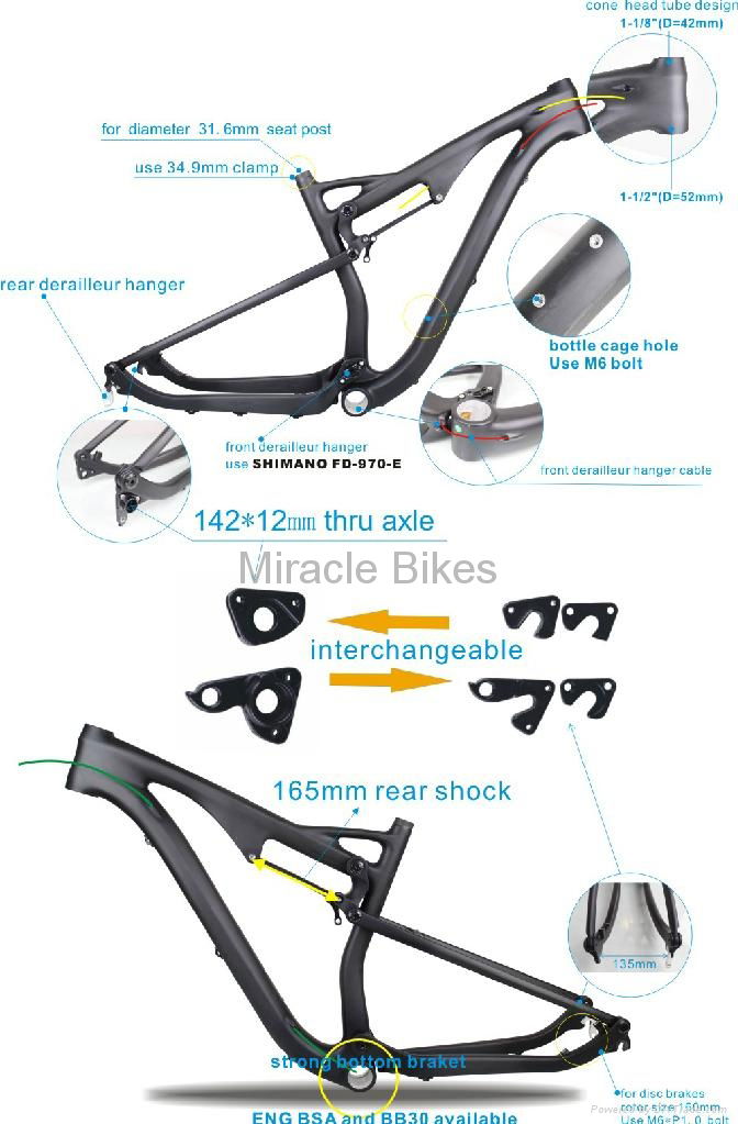 Special carbon frame mtb full suspension frame MTB  2