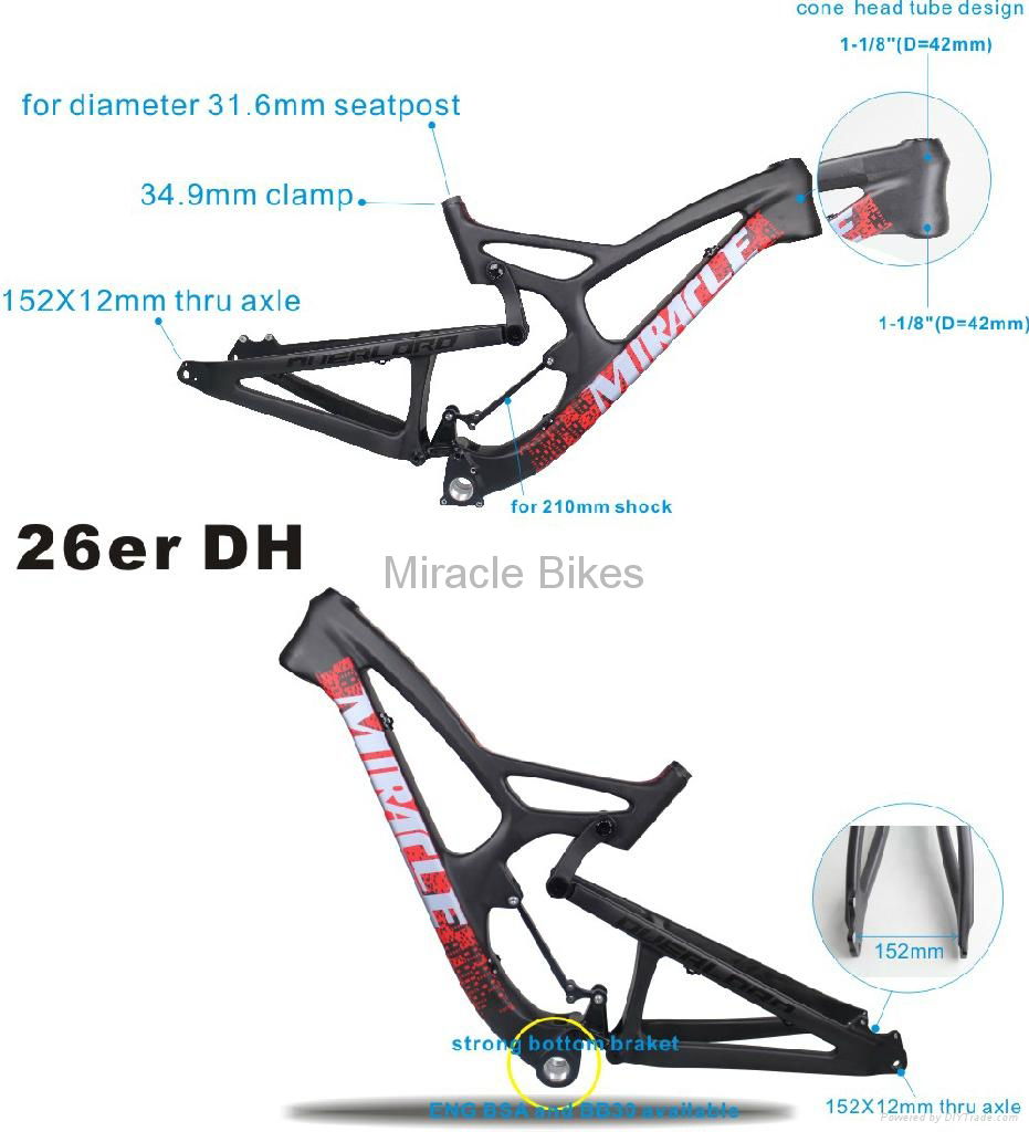 Hottest bicycle carbon mtb downhill frames made in china 2