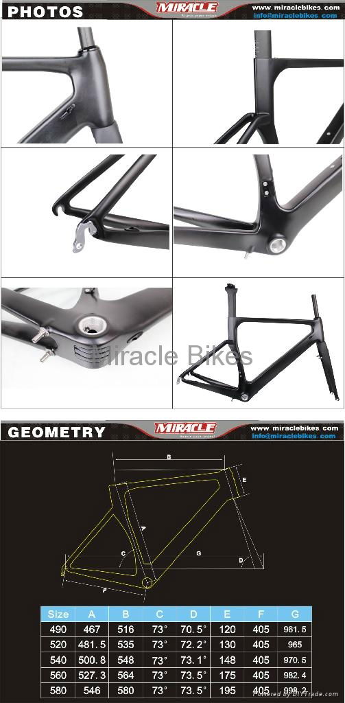 Full carbon toray T700 carbon road bike forks+frame+seatpost UD bike carbon fram 3