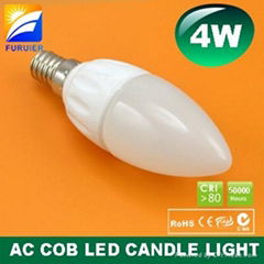 AC no driver with E14 COB LED candle light