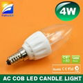 4W COB glass LED candle light 2