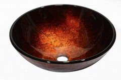 hand painted glass basin