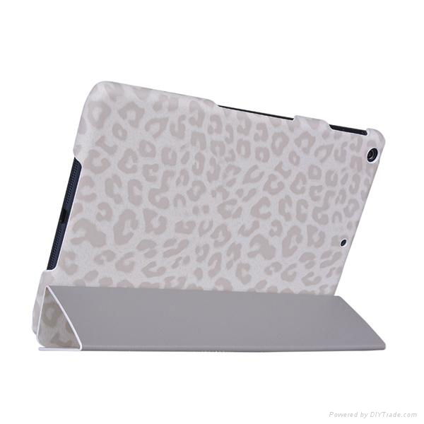 Luxury retro leather skin cover protect case for ipad air with 360 rotating fold 5