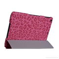 Ultra slim PU leather folio case cover smart stand for ipad 5,side flip,tri fold 3