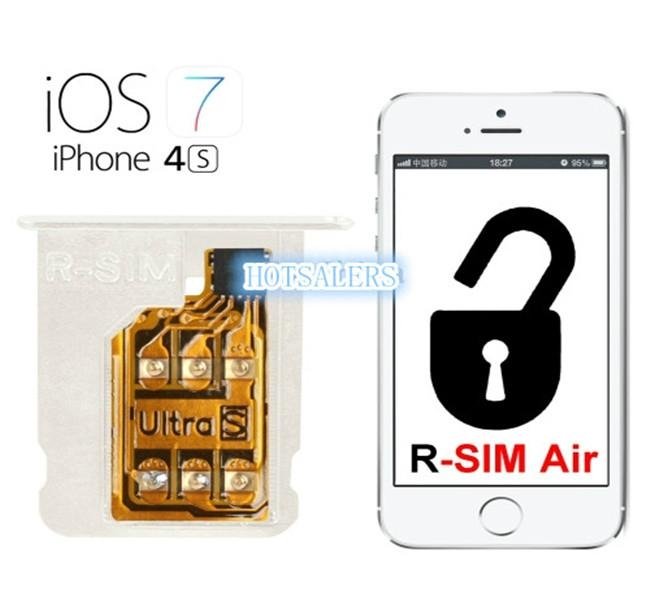 NEW 2014 Unlock Card for iPhone 4S iOS 7.0 7.0.1 7.0.2 R-SIM Air RSIM Air for Sp 4