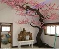 Artificial fake peach blossom tree