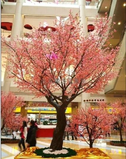 Artificial fake peach blossom tree decoration outdoor and indoor  2