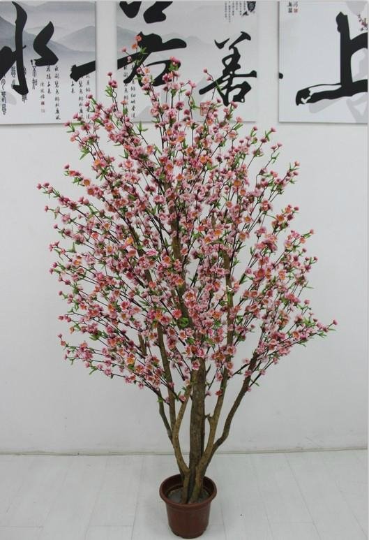Artificial fake peach blossom tree decoration outdoor and indoor  4
