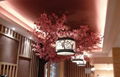 Artificial fake cherry blossom tree