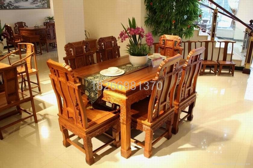 古典红木餐桌实木餐桌餐厅家具 3