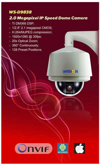 2 Megapixels HD IP IR High Speed Dome Camera  3