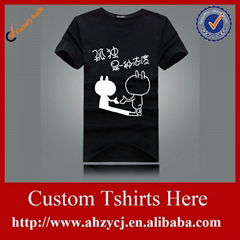 Silk screen printed 100 cotton tshirt