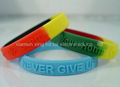 embossed silicone wristband 