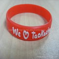 customized embossed wristband with filled color  2