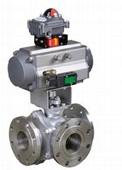 Q644(5)F-16P/R Flanged 3 Way Ball Valve 