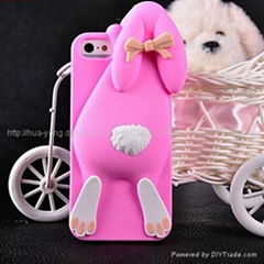 Rabbit silicone case for iphone 5/5S