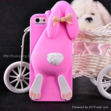 Rabbit silicone case for iphone 5/5S