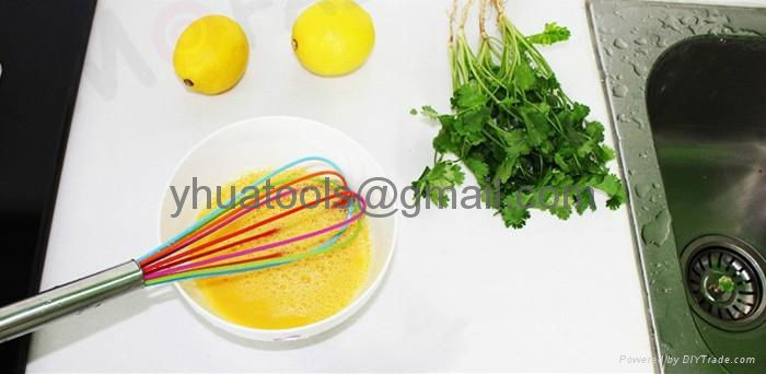 Kitchen Utensils Cooking Tools Silicone Egg Beater egg whisk 4