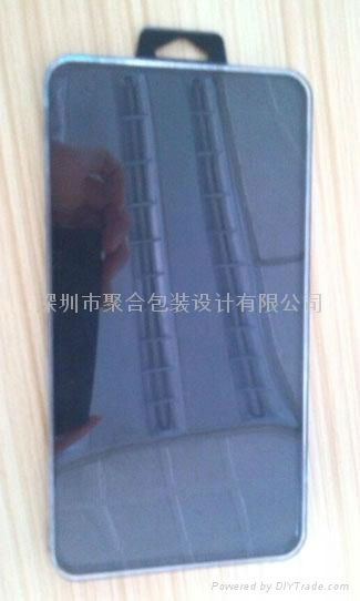 Translucent glass film plastic boxes with paper card 2