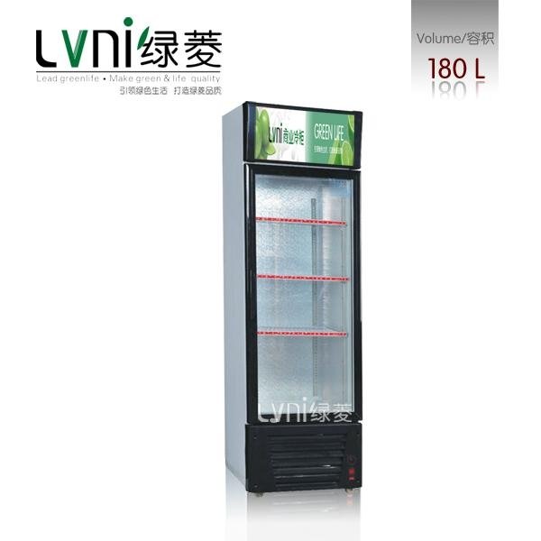 LVNI 280L pepsi Display cooler Upright Beverage Cooler Glass door refrigeration