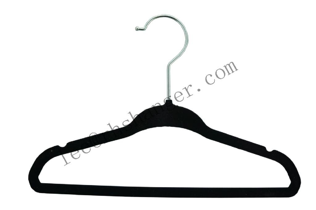 Velvet Children's Hanger With Two Notches or display rack 3