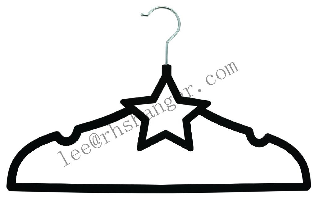 Printed flocked Hanger With Two Notches renhesheng (China
