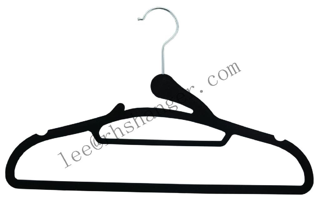 velvet/flocked hanger wholesale costco black clothes coat  3