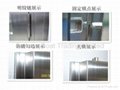Stainless steel door with double glass 4