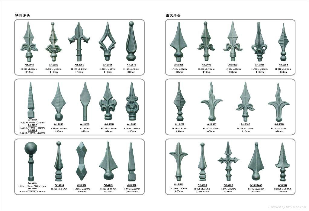 Wrought iron guardrail accessories Cast steel & Wrought iron Ornaments 2
